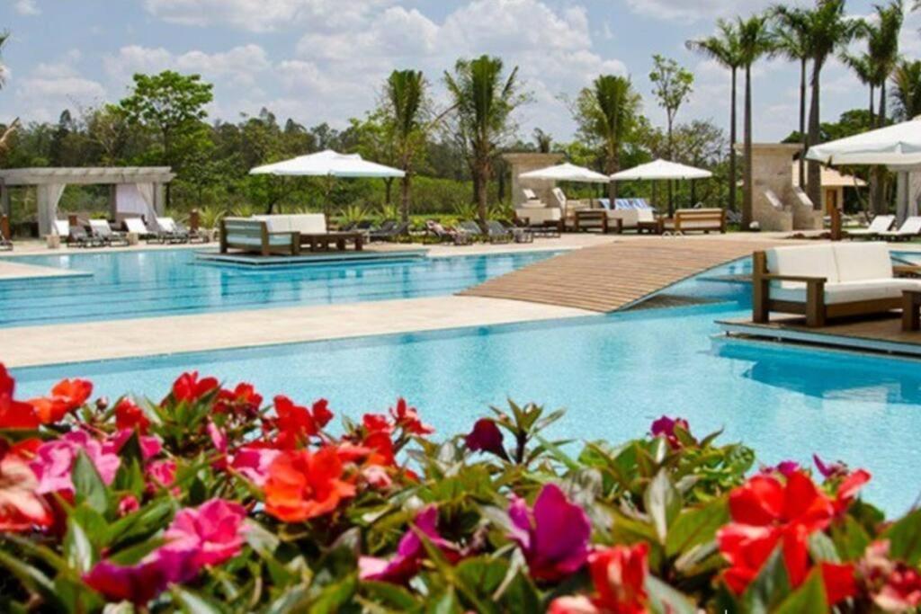 Resort&Lazer Piscinas, Beach Tenis, Bike, Golfe, Pesca, Ar, Wifi Fibra, Tv A Cabo E Lareira Aguas de Santa Barbara Exterior photo